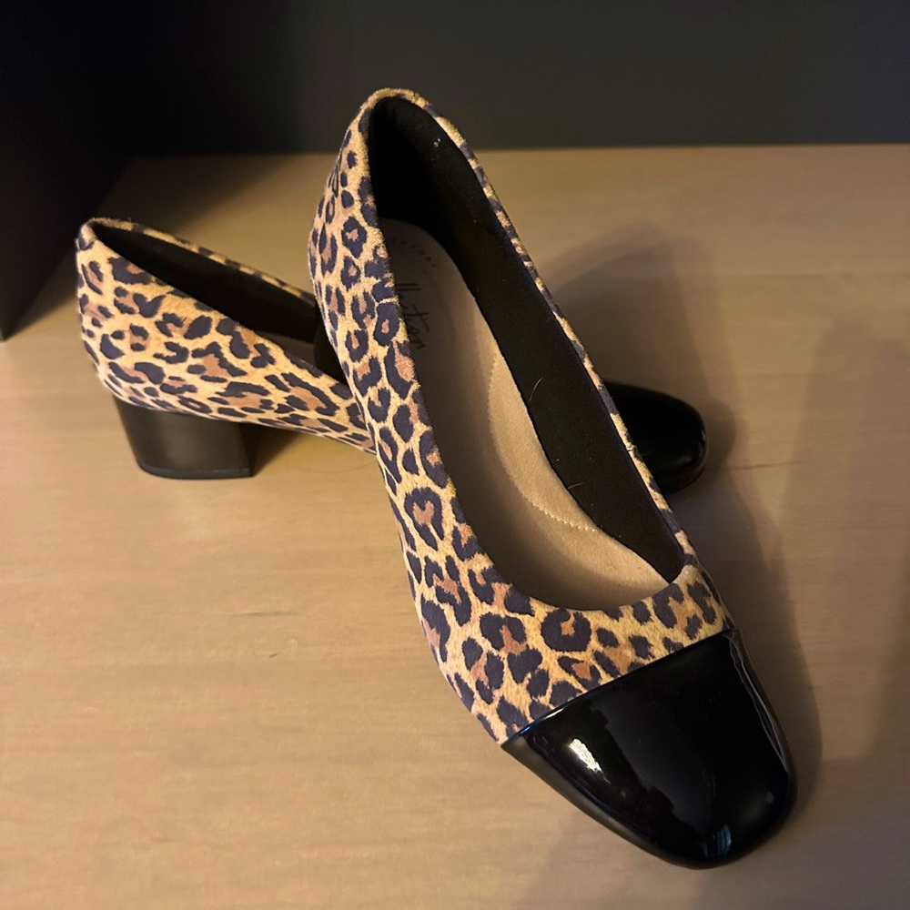 Collection by Clark’s Chartli Diva leopard Print Heel